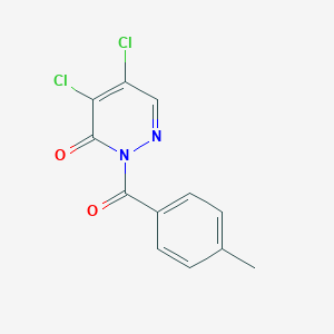 molecular formula C12H8Cl2N2O2 B128775 4,5-Dichloro-2-(4-methylbenzoyl)-3(2H)-pyridazinone CAS No. 155164-67-3