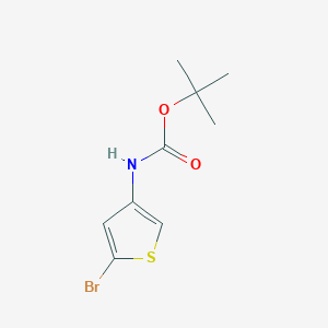 molecular formula C9H12BrNO2S B1287752 2-Bromo-4-(N-tert-butyloxycarbonylamino)thiophene CAS No. 494833-75-9