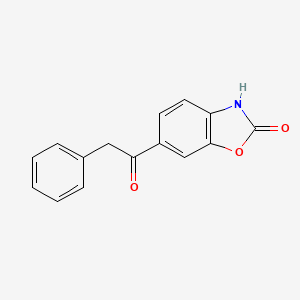 molecular formula C15H11NO3 B12877528 2(3H)-Benzoxazolone, 6-(phenylacetyl)- CAS No. 54903-13-8
