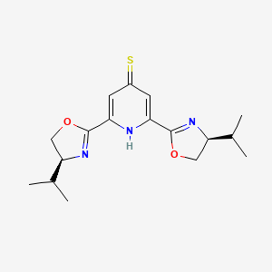 molecular formula C17H23N3O2S B12877537 2,6-Bis((S)-4-isopropyl-4,5-dihydrooxazol-2-yl)pyridine-4-thiol CAS No. 862183-16-2