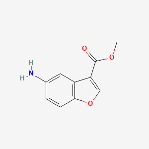 molecular formula C10H9NO3 B12877546 Methyl 5-aminobenzofuran-3-carboxylate 
