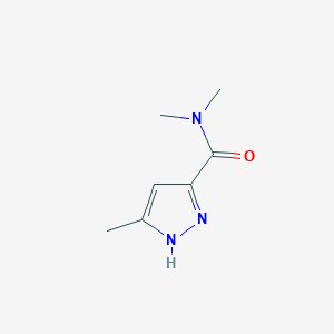 molecular formula C7H11N3O B12877560 N,N,5-Trimethyl-1H-pyrazole-3-carboxamide CAS No. 42238-78-8