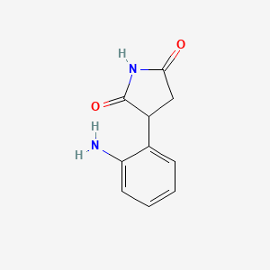 molecular formula C10H10N2O2 B12877587 3-(2-Aminophenyl)pyrrolidine-2,5-dione CAS No. 62565-24-6