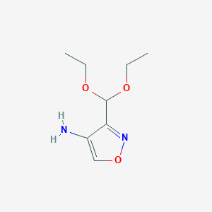 molecular formula C8H14N2O3 B12877592 3-(Diethoxymethyl)-1,2-oxazol-4-amine CAS No. 87149-83-5