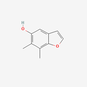 molecular formula C10H10O2 B12877637 6,7-Dimethyl-1-benzofuran-5-ol CAS No. 60026-12-2
