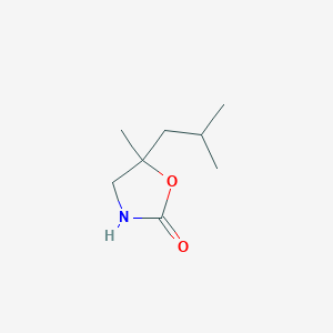 molecular formula C8H15NO2 B12877643 5-Isobutyl-5-methyloxazolidin-2-one 