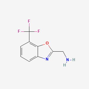 molecular formula C9H7F3N2O B12877656 2-(Aminomethyl)-7-(trifluoromethyl)benzo[d]oxazole 