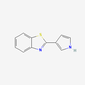 molecular formula C11H8N2S B12877725 2-(1H-pyrrol-3-yl)benzo[d]thiazole CAS No. 484003-46-5