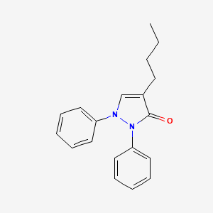 molecular formula C19H20N2O B12877763 3-Pyrazolin-5-one, 4-butyl-1,2-diphenyl- CAS No. 60002-09-7