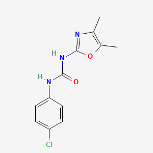 molecular formula C12H12ClN3O2 B12877781 N-(4-Chlorophenyl)-N'-(4,5-dimethyl-2-oxazolyl)urea CAS No. 35629-59-5