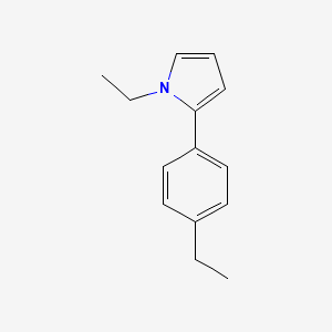 molecular formula C14H17N B12877791 1-Ethyl-2-(4-ethylphenyl)-1H-pyrrole CAS No. 88054-91-5