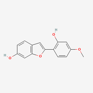 molecular formula C15H12O4 B12877799 Centrolobofuran CAS No. 67685-33-0