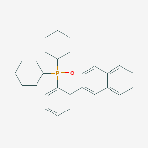 molecular formula C28H33OP B12877856 Dicyclohexyl(2-(naphthalen-2-yl)phenyl)phosphine oxide 