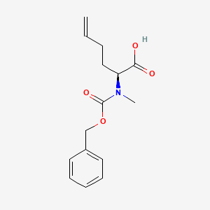 molecular formula C15H19NO4 B12877873 5-Hexenoic acid, 2-[methyl[(phenylmethoxy)carbonyl]amino]-, (2S)- CAS No. 519156-51-5