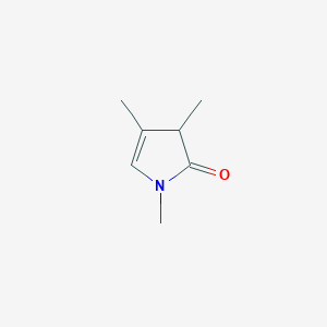 molecular formula C7H11NO B12877899 1,3,4-Trimethyl-1H-pyrrol-2(3H)-one 