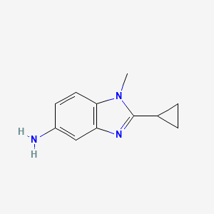 molecular formula C11H13N3 B1287790 1H-Benzimidazol-5-amine, 2-cyclopropyl-1-methyl- CAS No. 921040-13-3