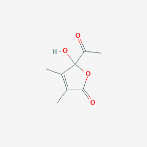molecular formula C8H10O4 B12877976 5-Acetyl-5-hydroxy-3,4-dimethylfuran-2(5H)-one 