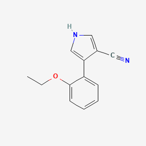 molecular formula C13H12N2O B12878035 4-(2-Ethoxyphenyl)-1H-pyrrole-3-carbonitrile CAS No. 87388-21-4