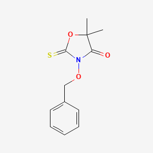 molecular formula C12H13NO3S B12878064 3-(Benzyloxy)-5,5-dimethyl-2-sulfanylidene-1,3-oxazolidin-4-one CAS No. 72887-56-0