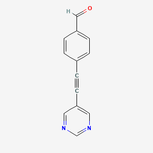 molecular formula C13H8N2O B1287807 4-(Pyrimidin-5-ylethynyl)benzaldehyde CAS No. 936940-81-7