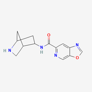 molecular formula C13H14N4O2 B12878118 N-(2-Azabicyclo[2.2.1]heptan-5-yl)oxazolo[5,4-c]pyridine-6-carboxamide 