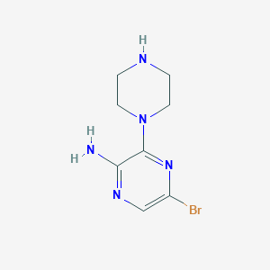 molecular formula C8H12BrN5 B1287812 5-溴-3-(哌嗪-1-基)吡嗪-2-胺 CAS No. 893611-67-1