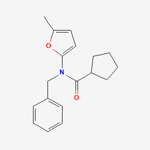 molecular formula C18H21NO2 B12878194 N-Benzyl-N-(5-methylfuran-2-yl)cyclopentanecarboxamide CAS No. 62187-49-9