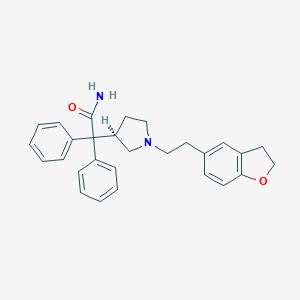B128782 2-[(3R)-1-[2-(2,3-dihydro-1-benzofuran-5-yl)ethyl]pyrrolidin-3-yl]-2,2-diphenylacetamide CAS No. 133099-05-5