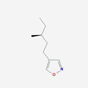 molecular formula C9H15NO B12878242 (S)-4-(3-Methylpentyl)isoxazole 