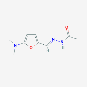 molecular formula C9H13N3O2 B12878255 N'-((5-(Dimethylamino)furan-2-yl)methylene)acetohydrazide 