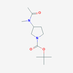 molecular formula C12H22N2O3 B12878285 tert-butyl 3-(N-methylacetamido)pyrrolidine-1-carboxylate 