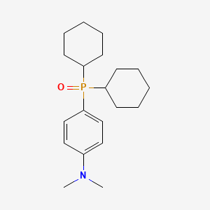 molecular formula C20H32NOP B12878294 Dicyclohexyl(4-(dimethylamino)phenyl)phosphine oxide 