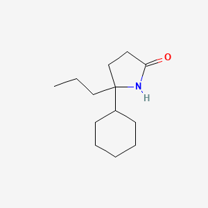 molecular formula C13H23NO B12878307 5-Cyclohexyl-5-propyl-2-pyrrolidinone CAS No. 6139-33-9