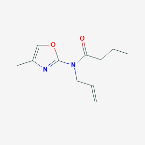 molecular formula C11H16N2O2 B12878329 N-(4-Methyl-1,3-oxazol-2-yl)-N-(prop-2-en-1-yl)butanamide CAS No. 57068-15-2