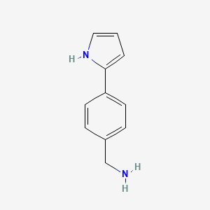 molecular formula C11H12N2 B12878338 (4-(1H-Pyrrol-2-yl)phenyl)methanamine 
