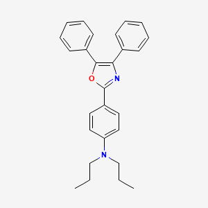 molecular formula C27H28N2O B12878403 4-(4,5-Diphenyl-1,3-oxazol-2-yl)-N,N-dipropylaniline CAS No. 96608-27-4