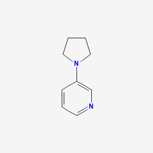 molecular formula C9H12N2 B12878429 3-Pyrrolidin-1-YL-pyridine CAS No. 69698-09-5