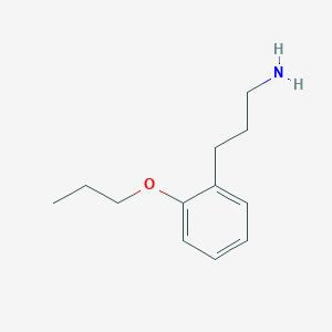 molecular formula C12H19NO B1287843 3-(2-Propoxyphenyl)propan-1-amine CAS No. 937661-89-7