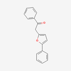 molecular formula C18H14O2 B12878434 1-Phenyl-2-(5-phenylfuran-2-YL)ethanone CAS No. 54980-24-4