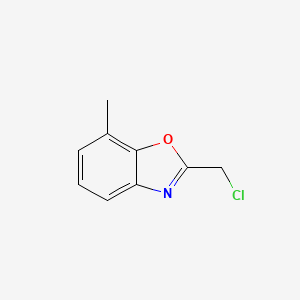 molecular formula C9H8ClNO B12878466 2-(Chloromethyl)-7-methylbenzo[d]oxazole CAS No. 139549-26-1