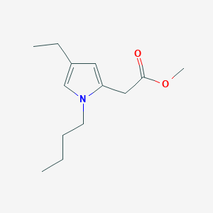 molecular formula C13H21NO2 B12878507 Methyl 2-(1-butyl-4-ethyl-1H-pyrrol-2-yl)acetate 
