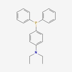 molecular formula C22H24NP B12878567 Benzenamine, 4-(diphenylphosphino)-N,N-diethyl- CAS No. 63370-87-6