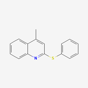 molecular formula C16H13NS B12878694 4-Methyl-2-(phenylsulfanyl)quinoline CAS No. 5465-87-2