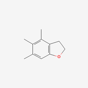 molecular formula C11H14O B12878724 4,5,6-Trimethyl-2,3-dihydro-1-benzofuran CAS No. 89240-12-0