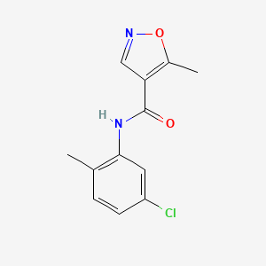 molecular formula C12H11ClN2O2 B12878746 N-(5-Chloro-2-methylphenyl)-5-methyl-1,2-oxazole-4-carboxamide CAS No. 61669-23-6