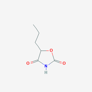molecular formula C6H9NO3 B12878806 5-Propyl-1,3-oxazolidine-2,4-dione CAS No. 6302-57-4