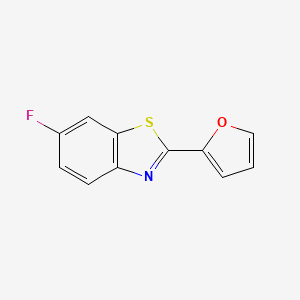 molecular formula C11H6FNOS B12878846 6-Fluoro-2-(furan-2-yl)benzo[d]thiazole 