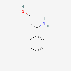 molecular formula C10H15NO B1287887 3-Amino-3-p-tolylpropan-1-ol CAS No. 68208-23-1
