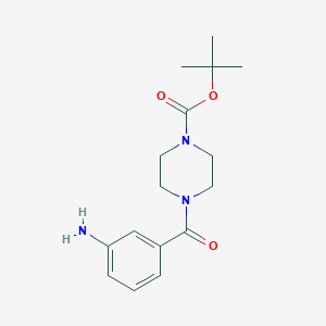 molecular formula C16H23N3O3 B1287889 Tert-butyl 4-(3-aminobenzoyl)piperazine-1-carboxylate CAS No. 883554-97-0