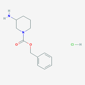 molecular formula C13H19ClN2O2 B1287890 Benzyl 3-aminopiperidine-1-carboxylate hydrochloride CAS No. 960541-42-8